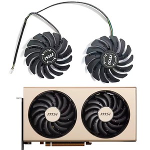 Ventilateur de refroidissement pour carte graphique <span class=keywords><strong>MSI</strong></span> RX <span class=keywords><strong>5700</strong></span> <span class=keywords><strong>XT</strong></span> <span class=keywords><strong>5700</strong></span> EVOKE, PLD09210S12HH PLD09210B12HH, 4 broches, 85 mm, RX <span class=keywords><strong>5700</strong></span> <span class=keywords><strong>XT</strong></span> - Product Image 1