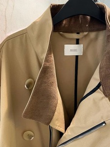 Gabardina holgada de algodón <span class=keywords><strong>Bima</strong></span> de alta densidad brillante de estilo francés moderno y elegante para mujer - Product Image 6