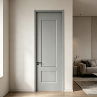 Porte intérieure en panneau de bois et aluminium léger, minimaliste, imperméable, insonorisée, ignifuge, écologique, à battants
