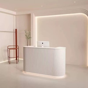 Mostrador de Recepción Moderno de Madera para Salón de Belleza y Peluquería, Muebles de Oficina de Lujo para Hotel y Supermercado - Product Image 2