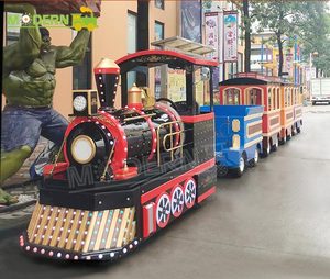 Funfair Rides Kids 24 Seats Amusement Park Rides Trackless <b>Train</b> Mall <b>Train</b> <b>Mini</b> Trackless <b>Train</b> For Sale - Product Image 6