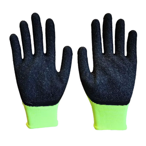 Barato 13G poliéster arrugado látex recubierto de seguridad guantes de trabajo <span class=keywords><strong>maquinista</strong></span> guantes de protección laboral - Product Image 6