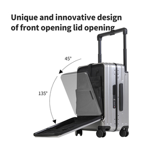 <span class=keywords><strong>Valise</strong></span> de voyage d'affaires unisexe à roulettes 20-24 pouces, multifonctionnelle, ouverture frontale, poignée robuste, portable, bagage cabine pour <span class=keywords><strong>avion</strong></span> - Product Image 4
