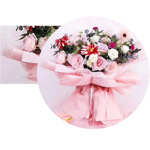 Vente en gros de papier d'emballage de <span class=keywords><strong>fleurs</strong></span> florales coréennes papier d'emballage de matériau imperméable haut de gamme pour bouquet de cadeaux - Product Image 3