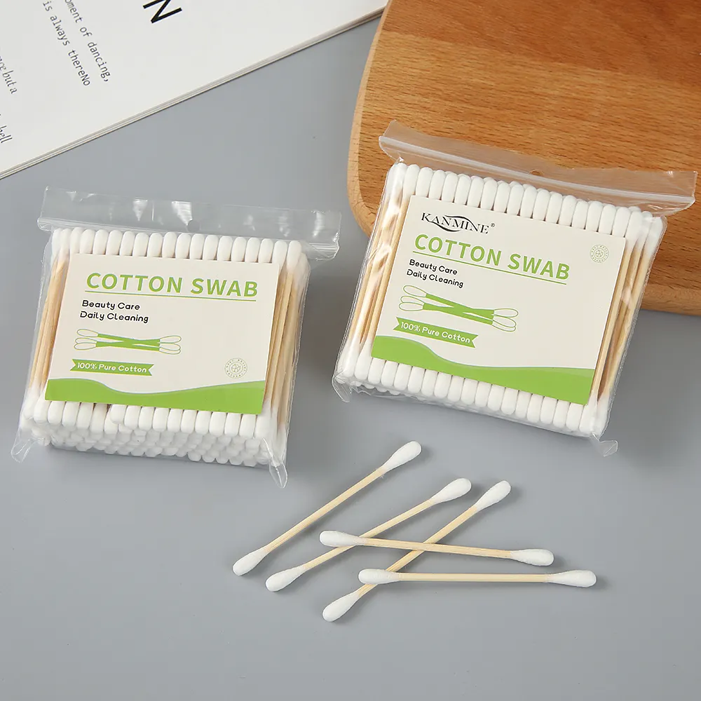 นุ่มและอ่อนโยน: ผ้าฝ้าย100% Swabs สำหรับผิวแพ้ง่าย100 Pcs Pack