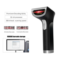 Lecteur de codes-barres sans fil BT CMOS 2D YHDAA 2600mAh, scanner de codes-barres portable en veille, fonctionne avec Windows/Android/IOS