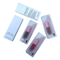 Marque privée Lip Liner à haute teneur en pigments Kit de lèvres végétaliennes nues Rouge à lèvres liquide mat longue durée avec crayon à lèvres