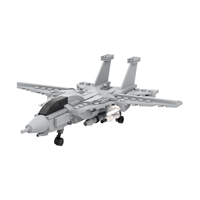 Kit de construction de briques MOC Scène Militaire Avion de Chasse F-14 Tomcat Modèle DIY Jouets Éducatifs Créatifs pour Enfants MOC5110