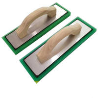 Truelle de flotteur en mousse éponge de 5 "X 12" X 1 "avec manche en bois pour la finition du coulis, du stuc, de l'outil de maçonnerie ergonomique en ciment