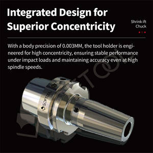 ที่จับเครื่องมือจับแบบหดได้สำหรับ <span class=keywords><strong>HSK40E</strong></span> ศูนย์เครื่องจักร CNC ดีไซน์ล่าสุด - Product Image 2