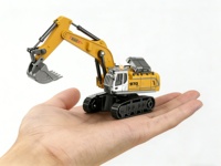 Mini-excavatrice télécommandée en alliage 1:64 DWI 2,4 GHz, contrôle par application, jouet de camion de chantier RC avec lumières et sons pour enfants