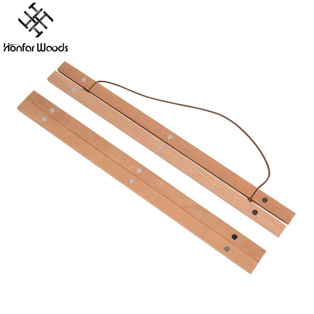 Suspendu Magnétique En Bois Teck 18 ''Affiche Cintre Mur Photo Peinture Cadre Posterschiene Suspendus Cadre En Bois Bois de teck