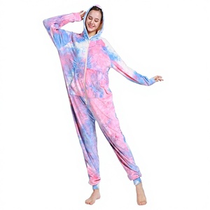 Pijama Enterizo con Capucha de Manga Larga <span class=keywords><strong>para</strong></span> <span class=keywords><strong>Adultos</strong></span>, Disfraz Tie Dye <span class=keywords><strong>para</strong></span> Mujeres y Hombres - Product Image 1