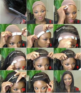 <span class=keywords><strong>Peluca</strong></span> <span class=keywords><strong>de</strong></span> Encaje Frontal Negra Estilo Africano - <span class=keywords><strong>Peluca</strong></span> Larga Sintética con Rizos Kinky para Mujer, Encaje Transparente, Alta Calidad, Colores Personalizables - Product Image 6