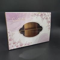 Sakura Window Drawer Mooncake Box, 6-vakjes gouden voering gebakken geschenkverpakking voor het Mid-Autumn Festival