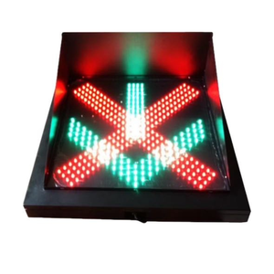 Nhà máy trực tiếp 600*600 mét Led đèn giao thông chữ thập đỏ màu xanh lá cây mũi tên dừng lại đi tín hiệu với Visor - Product Image 5