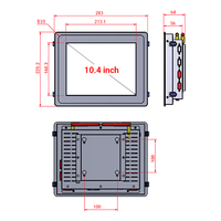 Monitor de Pantalla Táctil Capacitiva Multipunto de Marco Abierto Integrado de 10.4 Pulgadas, Android/Windows10, Rs232, Computadora Industrial