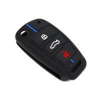 Pour Audi A3A4 Porte-clés de voiture pliable à 3 boutons Style nid d'abeille haut de gamme Nouveau boîtier de clé de voiture en silicone Fabriqué en Chine En stock