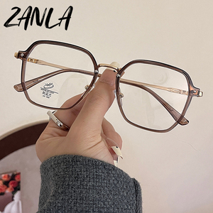 Lunettes Rétro Ultralégères Bleues à Monture en Métal pour Fille, Monture Plaine, <span class=keywords><strong>Lunette</strong></span> de Lumière Bleue Transparente, Lunettes pour Femmes - Product Image 1