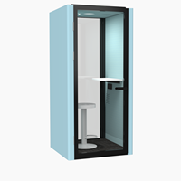 Cabine téléphonique insonorisée portable Flexspace Office Commercial, cabine acoustique mobile, salle de réunion, pod de bureau