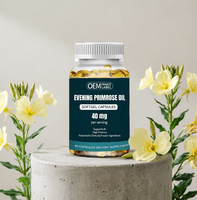 Aceite de Onagra 1000mg Prensado en Frío Sin Hexano Fórmula Vegana para Adultos 90 Cápsulas Blandas Vegetales