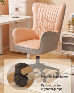 <b>White</b> Quilted <b>Office</b> Chair Swivel Task Chair High Back Rolling <b>Desk</b> Seat Modern <b>Home</b> Study Chair - Product Image 2