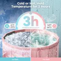 Baignoire de glace pliable, bain froid portable pour athlètes et adultes à domicile, en intérieur et en extérieur