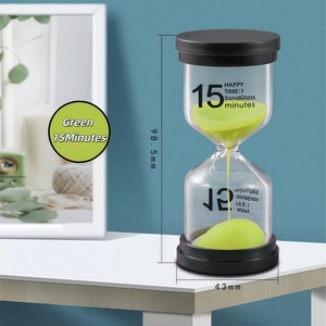 Minuteur en verre écologique fait main moderne, <span class=keywords><strong>1</strong></span>/3/5/10/15/30/60 minutes, léger, portable, durable, cadeau promotionnel - Product Image 6