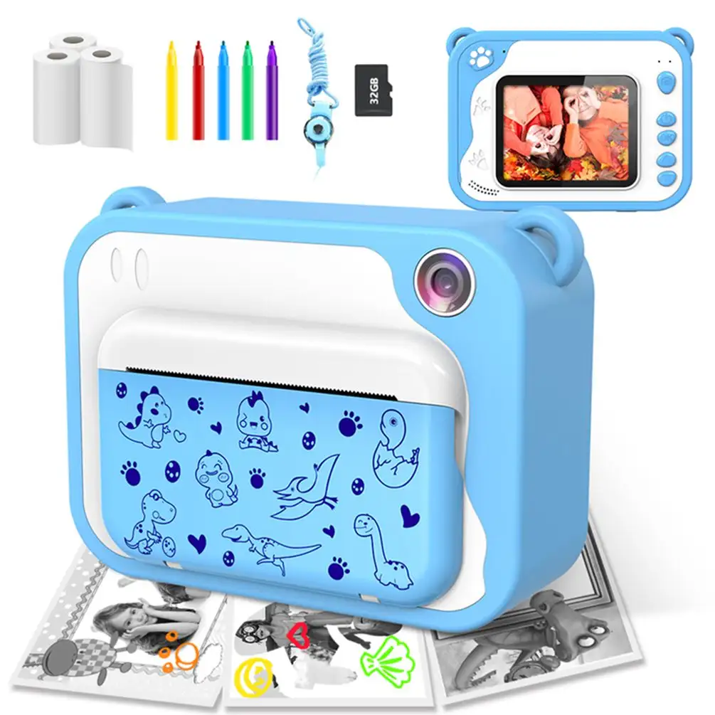 Top Fashion Toy Kids Camera Instant Print Camera ABS Material Mini Digital Camera For Toddler Boy Girl Birthday Gifts