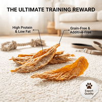 Friandises pour chiens en gros : Poitrine de poulet séchée (jerky) hautement protéinée, non biologique, certifiée BRC, la plus vendue par les fabricants d'équipement d'origine (OEM)