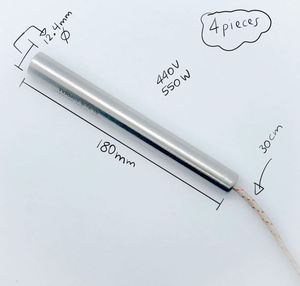 ฮีตเตอร์แบบคาร์ทริดจ์สแตนเลส 304 แรงดันไฟฟ้า 230V กำลังไฟปรับได้ 30W-3000W สำหรับการใช้งานอุณหภูมิสูงกับอากาศ/น้ำ/น้ำมัน - Product Image 2