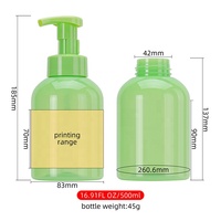 Bouteille Pompe en Plastique 500ml en Gros – Contenant Cosmétique de Luxe Vert Olive pour Mousse Bronzante avec Logo Personnalisé