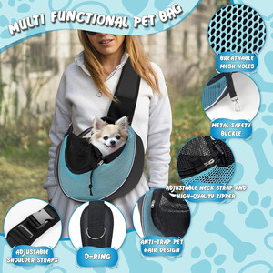 Muestra gratis personalizada Portátil Bolsa de transporte de mascotas llevar perro cachorro viaje BagDog Bag Pet Sling Carrier para exteriores solo hombro - Product Image 5