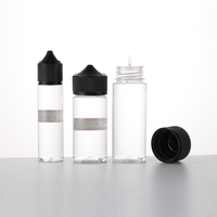 Bouteilles d'huile de tabac en plastique transparentes personnalisées en noir et blanc de 10 ml, 15 ml, 30 ml, 50 ml, 60 ml, 100 ml, 120 ml
