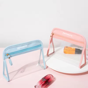 Sac de Maquillage Transparent en PVC à Logo Personnalisé, Trousse de Toilette de Voyage Portable avec Pochette Zippée, Rangement pour Cosmétiques et <span class=keywords><strong>Accessoires</strong></span> de <span class=keywords><strong>Beauté</strong></span> - Product Image 2