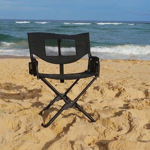 Lightweight Compact Aluminum Modern <b>Moon</b> <b>Chair</b> Folding with Side Pocket for Outdoor <b>Camping</b> & Villa/Park Use Outdoor Furniture - Product Image 2