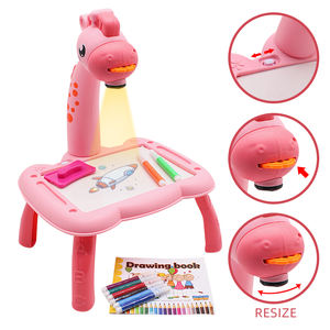 Tablero de pintura de animales 3 en 1 para niños, juguete educativo de dibujo de proyección con música - Product Image 2