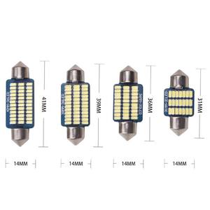 หลอดไฟ LED สำหรับรถยนต์ CANBUS ขนาด 31 มม. 36 มม. 39 มม. 42 มม. 3014 สำหรับอ่านหนังสือ ป้ายทะเบียน ไฟเพดาน ไฟโดมภายในรถยนต์ หลอดไฟแบบ Festoon สำหรับหลังคา - Product Image 2