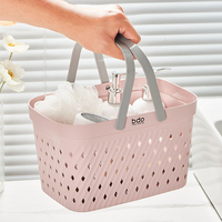 Paniers de rangement durables en plastique pour salle de bain Panier à légumes de cuisine Sac à main avec poignée