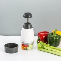 Handmatige keukenhulp voor het snijden van groenten en fruit met roestvrijstalen mes en plastic PP behuizing, makkelijk schoon te maken