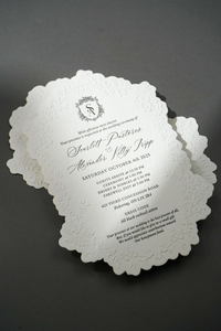 Invitación de <span class=keywords><strong>Boda</strong></span> con Ilustración de Lugar en Acuarela Personalizada, Impresión Tipográfica, Estampado en Relieve, Multicapa, con Sobre Floral - Product Image 3