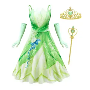 2022 Topverkoop Carnaval Halloween Verjaardagsfeestje Fancy Rapunzel Elsa Kostuumjurk GPHC-026