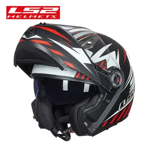 Оригинальный откидной мотоциклетный шлем LS2 FF370, модульный Мужской и Женский шлем с двойным козырьком, шлем LS2, Casco, Moto, Cascos Para Moto