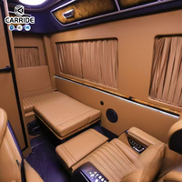 Kit d'aménagement intérieur de luxe pour camping-car CARRIDE, sièges de capitaine en cuir élégants et portables pour Sprinter, Starlight Carbon