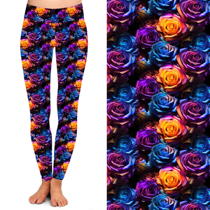 Leggings pour femmes imprimés néon artistiques des années <span class=keywords><strong>80</strong></span>, pantalons extensibles doux comme du beurre, élastiques, vente en gros d'usine, impression personnalisée, tricot - Product Image 6