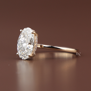 Anillo de Compromiso de Lujo con Diamante Cultivado en Laboratorio de 3.3 Quilates para Mujer en Plata, Oro de 10K, Oro de 14K, Oro de 18K - Product Image 3