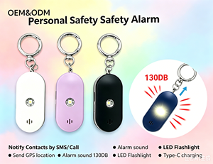 Alarma <span class=keywords><strong>de</strong></span> Seguridad Personal <span class=keywords><strong>de</strong></span> 130 dB, Dispositivo <span class=keywords><strong>de</strong></span> Autodefensa Portátil Recargable <span class=keywords><strong>de</strong></span> Emergencia SOS con Alerta GPS y SMS para Mujeres y Personas Mayores - Product Image 1