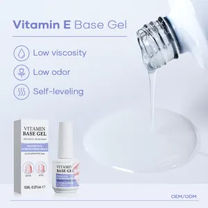 New Product Vitamin Rubber Base Gel Polish Soak Off Gel Nail Polish Private Label Customs Logo Base Coat