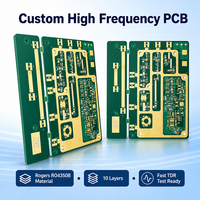 Fabricant de circuits imprimés haute fréquence personnalisés Rogers à 10 couches, carte RF 5G pour télécommunications, service d'assemblage PCBA pour test TDR et contrôle d'impédance