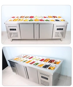 Estante ajustable Barra <span class=keywords><strong>de</strong></span> ensaladas Banco <span class=keywords><strong>DE</strong></span> TRABAJO Mantenimiento <span class=keywords><strong>de</strong></span> alimentos frescos <span class=keywords><strong>Restaurantes</strong></span> Equipo <span class=keywords><strong>de</strong></span> refrigeración fresco - Product Image 6